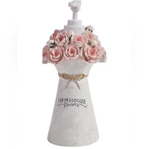 NEW in BOX Park Designs Farmhouse Peonies Soap Dispenser